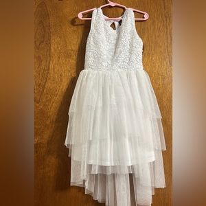 Bridal white dress for little girls